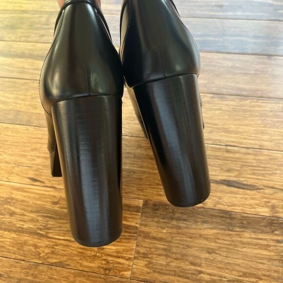 Nwt COACH Ilyse 120MM Leather Platform Loafers Black - Picture 8 of 10